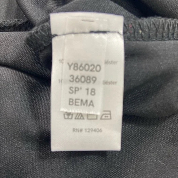 VENUS Tropical Green Black Off Shoulder Spaghetti Strap Blouse Women’s Size L - Picture 10 of 10